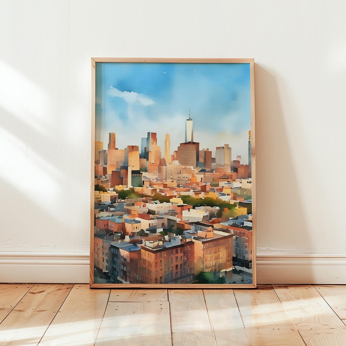Long Island City Watercolor Art Long Island City Wall Art Long Island City Painting Long Island City Artwork Travel Poster Print