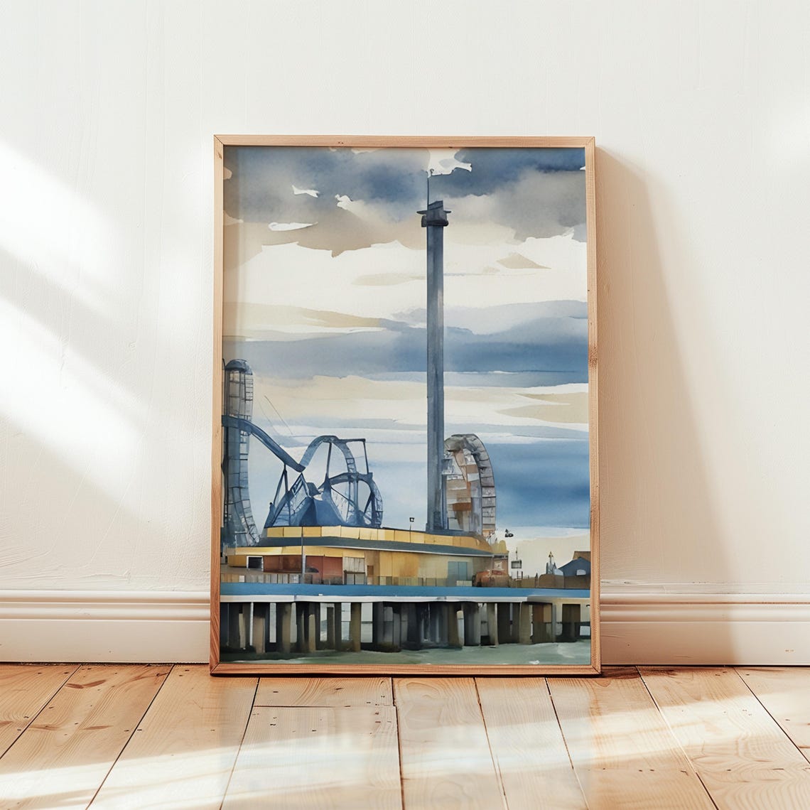 Galveston Art Print Galveston Wall Art Watercolor Art Painting Galveston Gift Galveston Poster Travel Poster Print Galveston Artwork