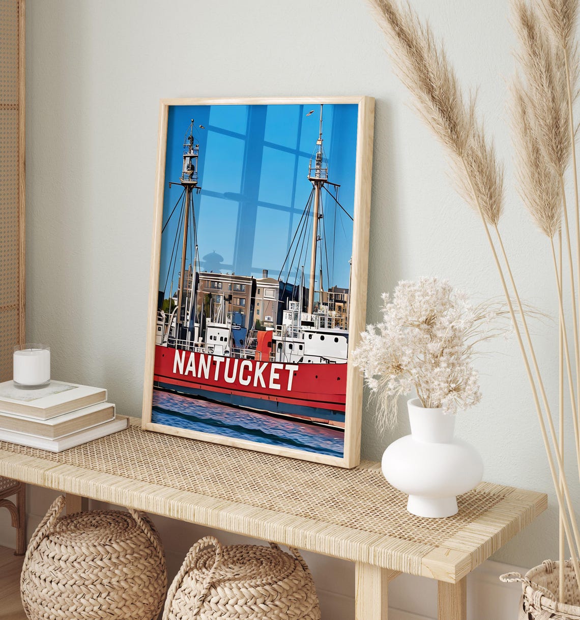 Nantucket Watercolor Art Nantucket Wall Art Nantucket Painting Nantucket Artwork Travel Poster Print Nantucket Art Print Nantucket - Image 2