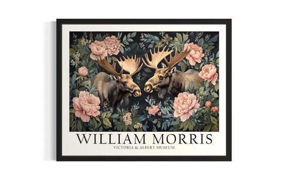 Moose Morris Animals Poster Art Print Living Room Wall Original Painting Artwork Decor