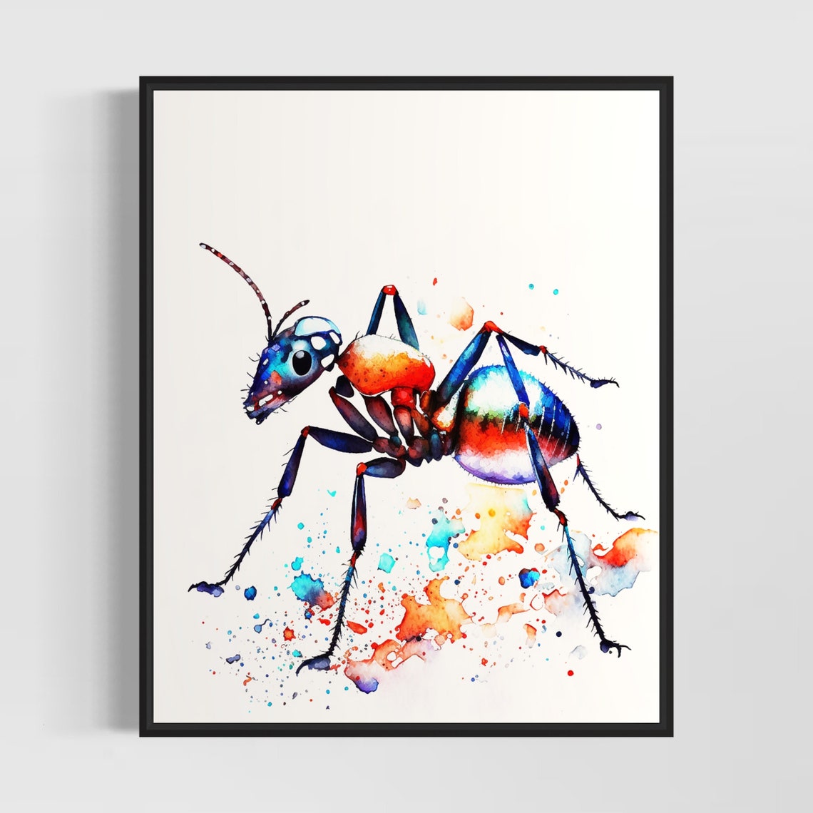 Ant Insect Watercolor Art Print Ant Painting Wall Art Decor Original Artwork By Artist