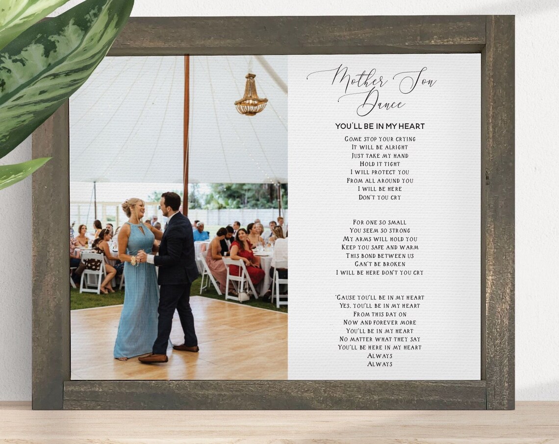 Custom Mother Son Dance Art Print, Mother's Day Gift