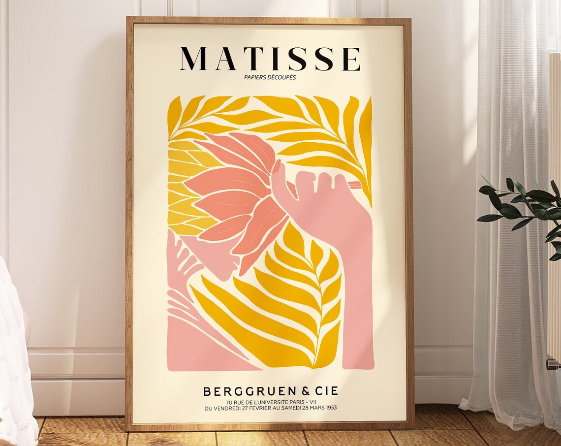 Henri Matisse Exhibition Poster, Boho Wall Decor