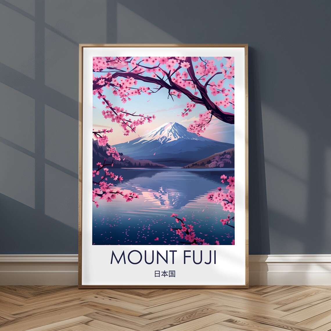 Mount Fuji Japan Travel Poster, Home Decor Gift