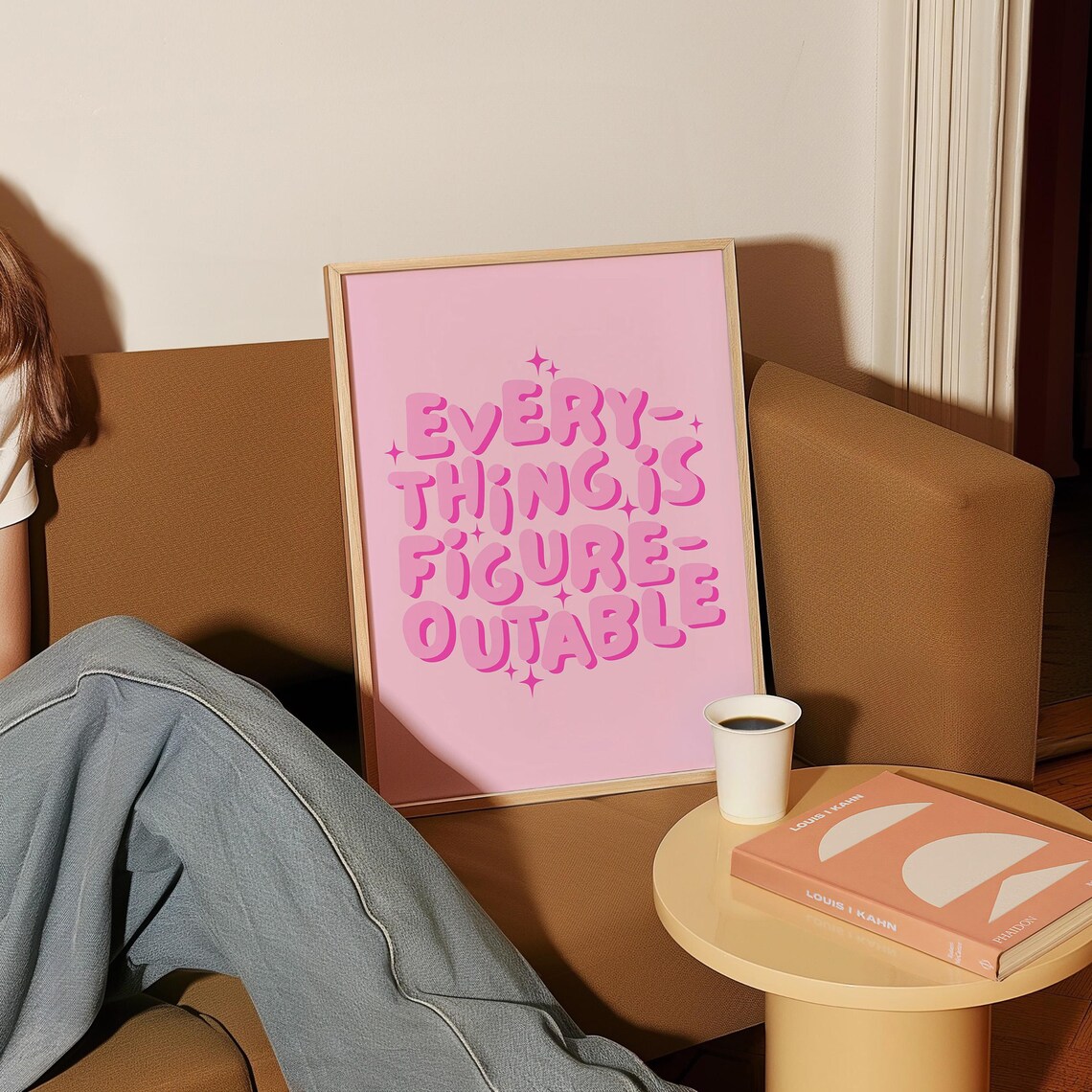 Everything Is Figureoutable Art Print, Pink Preppy Decor - Image 4