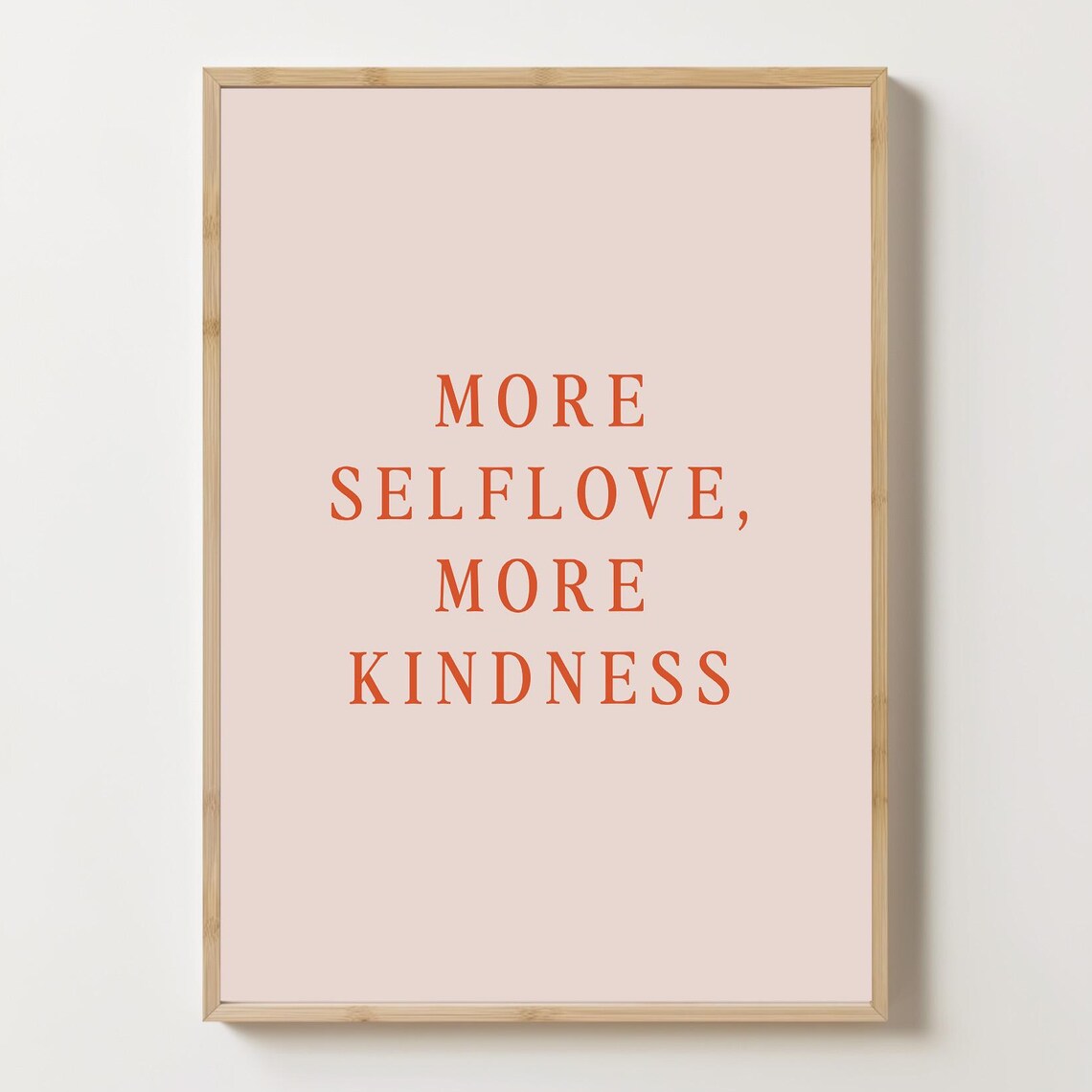 Self Love Quote Print, Minimalist Typography Decor