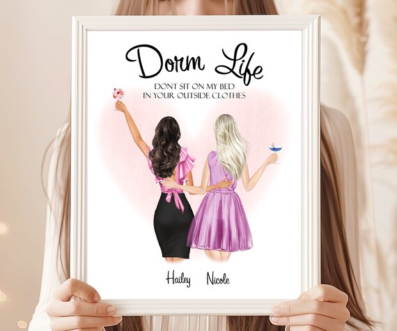 Funny Dorm Decor For College Girls Dont Sit On My Bed In Your Outside Clothes Roommate Print Custom Dorm Room Decor College Dorm Decor Girl