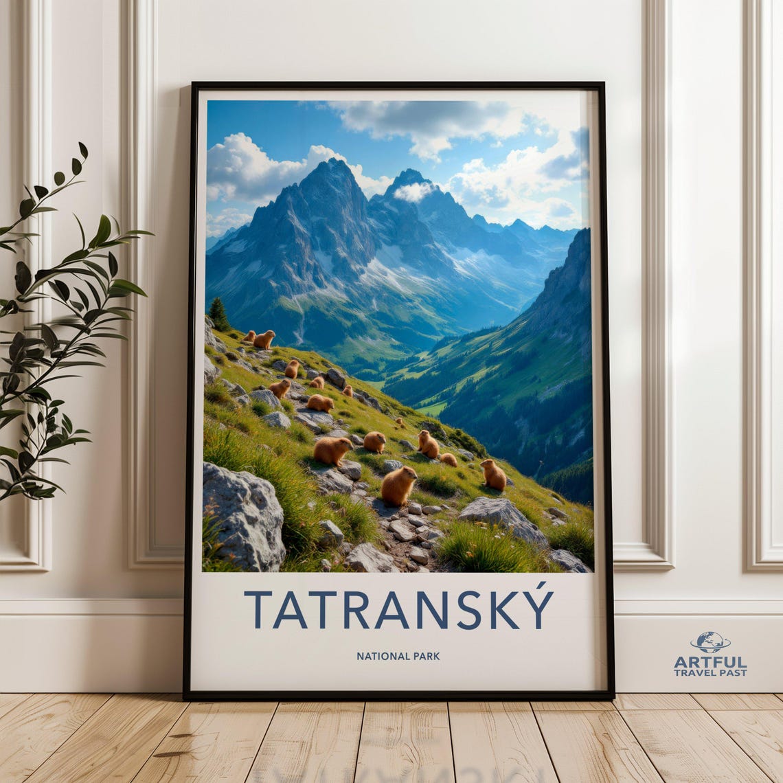 Tatransky National Park Marmots Alpine Mountain Travel Poster