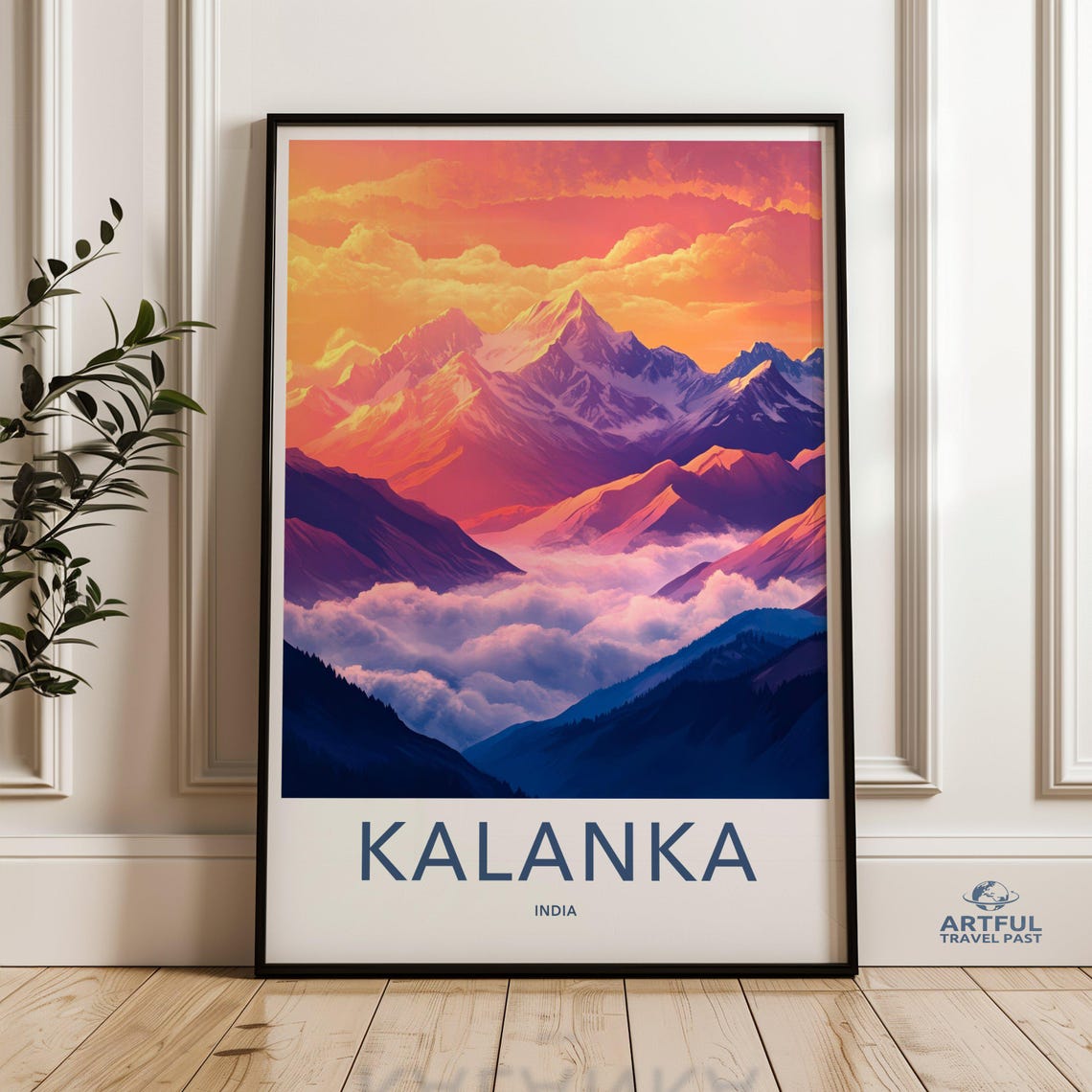 Kalanka India Himalayan Peaks Sunrise Mountain Travel Poster