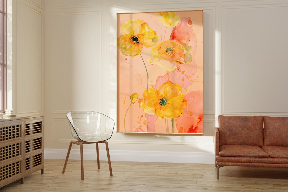 Scandinavian Flower - Contemporary Travel Poster - Image 2
