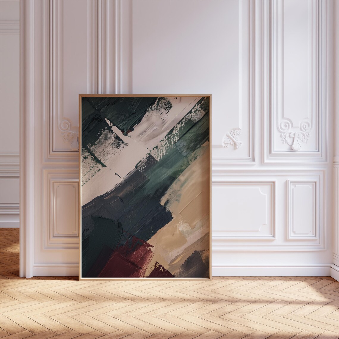 Abstract Scandinavian Minimalist Brush Texture Poster