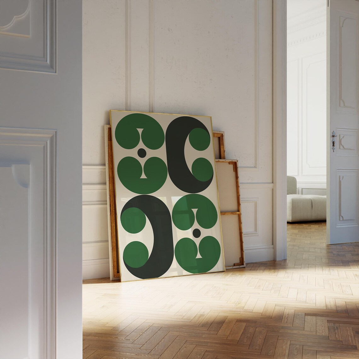 Scandinavian Geometric Abstract, Nordic Minimalist Poster - Image 4