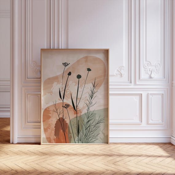 Scandinavian Flower - Modern Travel Poster