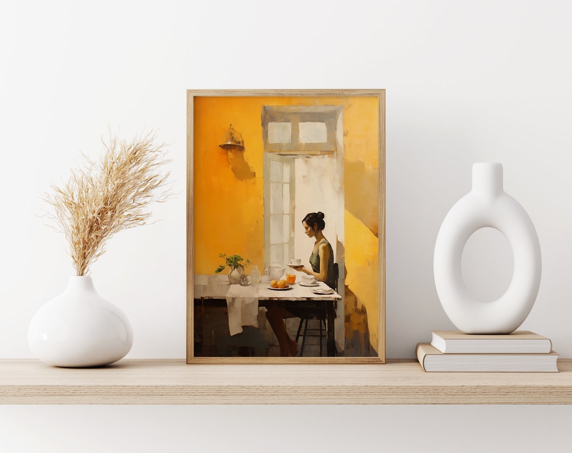 Woman Enjoying Breakfast Tea by a Bright Sunny Window Poster - Image 3