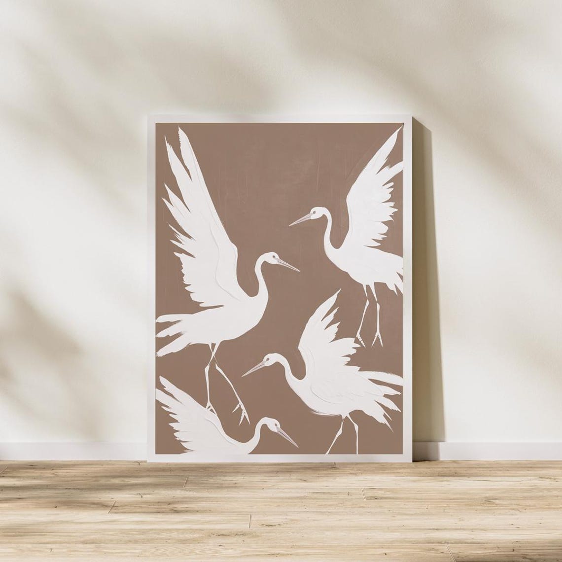 Wabi Sabi Flying Crane, Japandi Decor Gift
