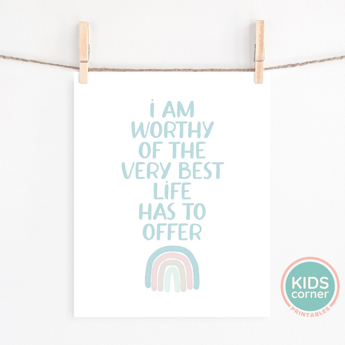 I Am Worthy Of The Very Best Life Has To Offer Affirmation Poster - Image 2