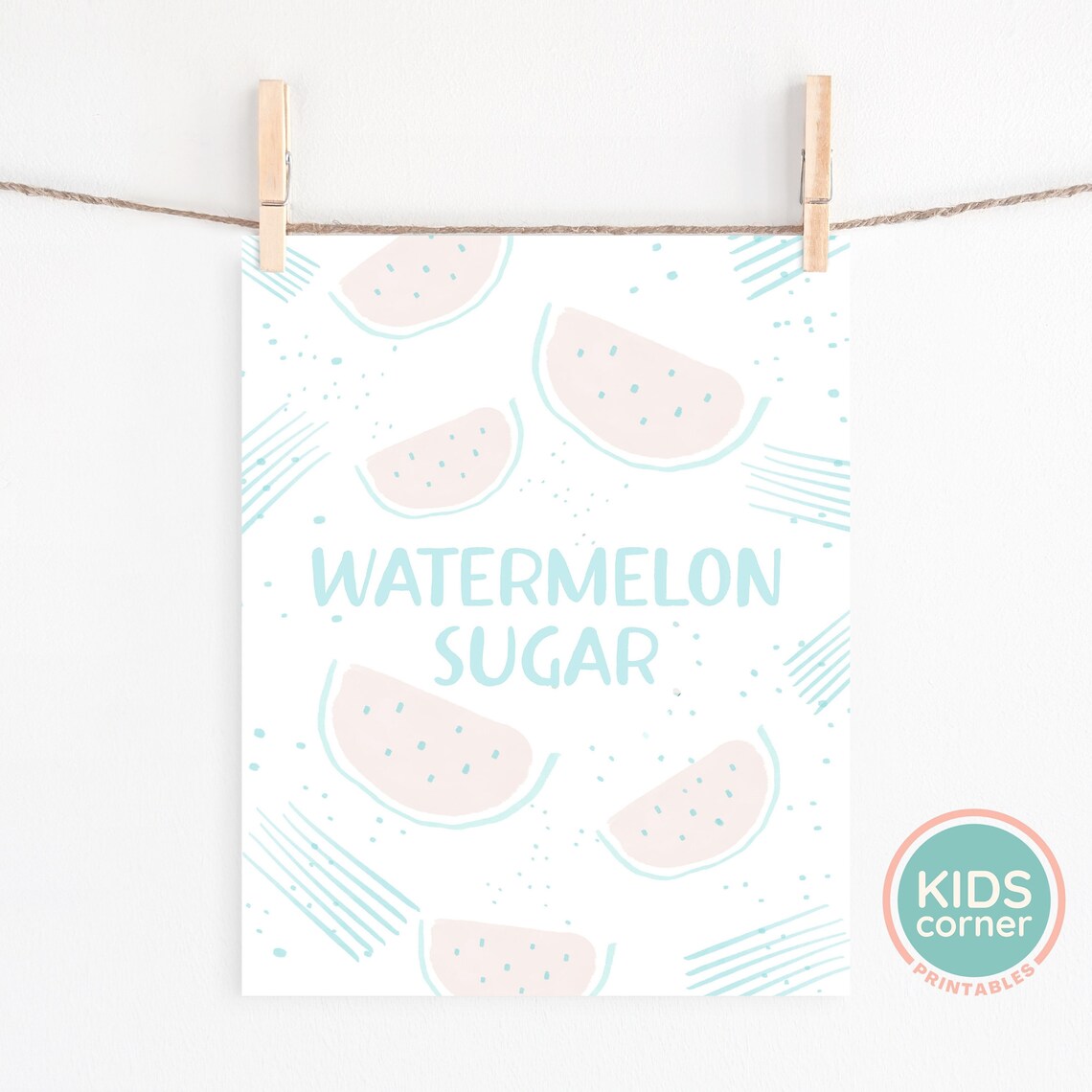 Watermelon Sugar Pastel Watermelon Slices Summer Kitchen Poster - Image 2