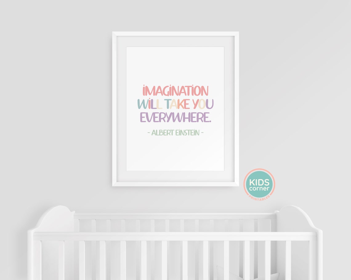Imagination Will Take You Everywhere Albert Einstein Quote Poster - Image 3