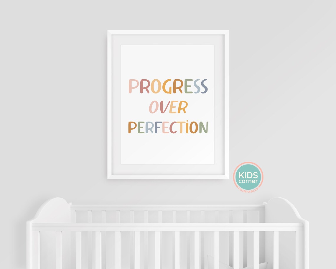 Progress Over Perfection Boho Inspirational Art Print - Image 3