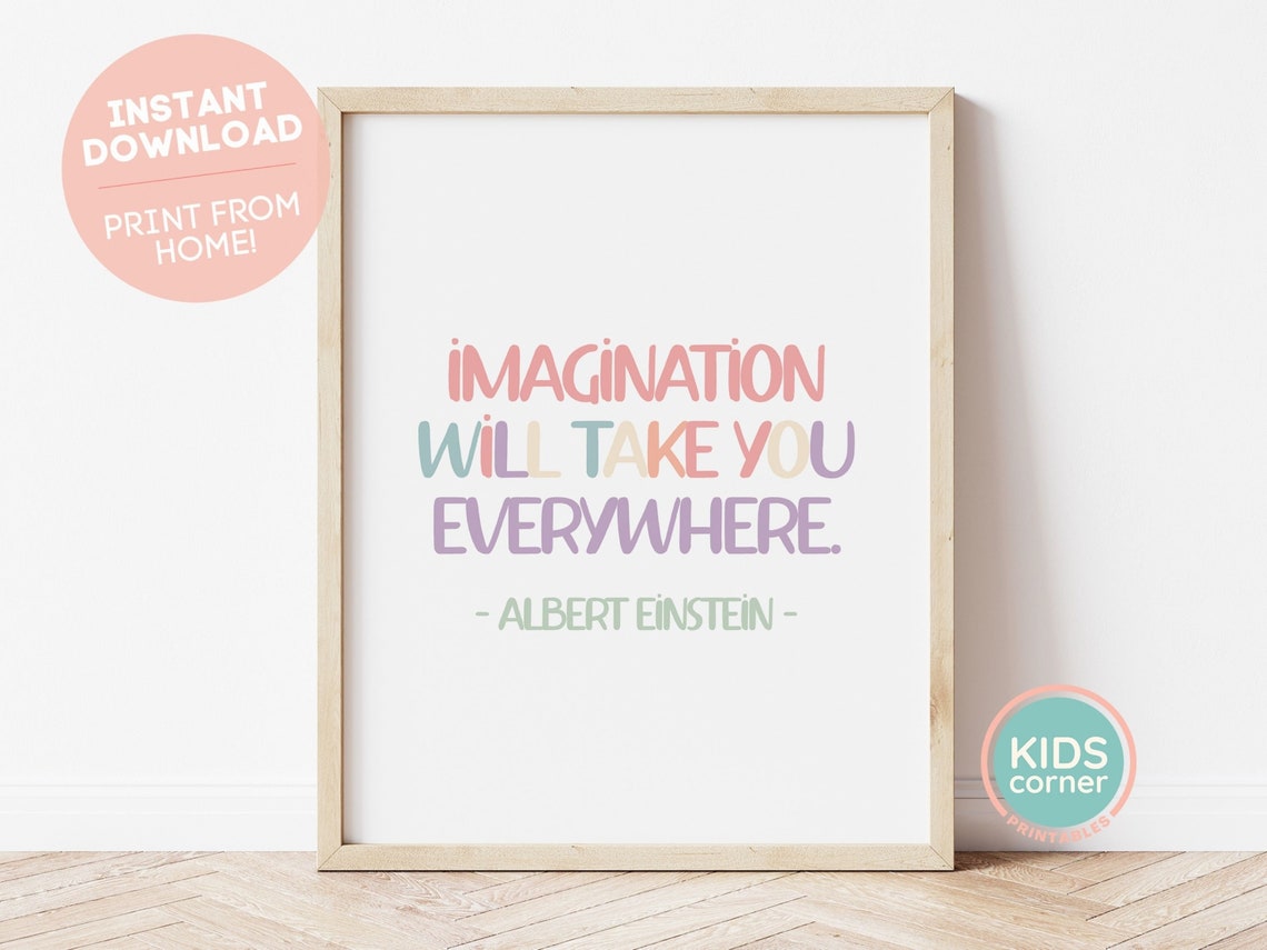 Imagination Will Take You Everywhere Albert Einstein Quote Poster