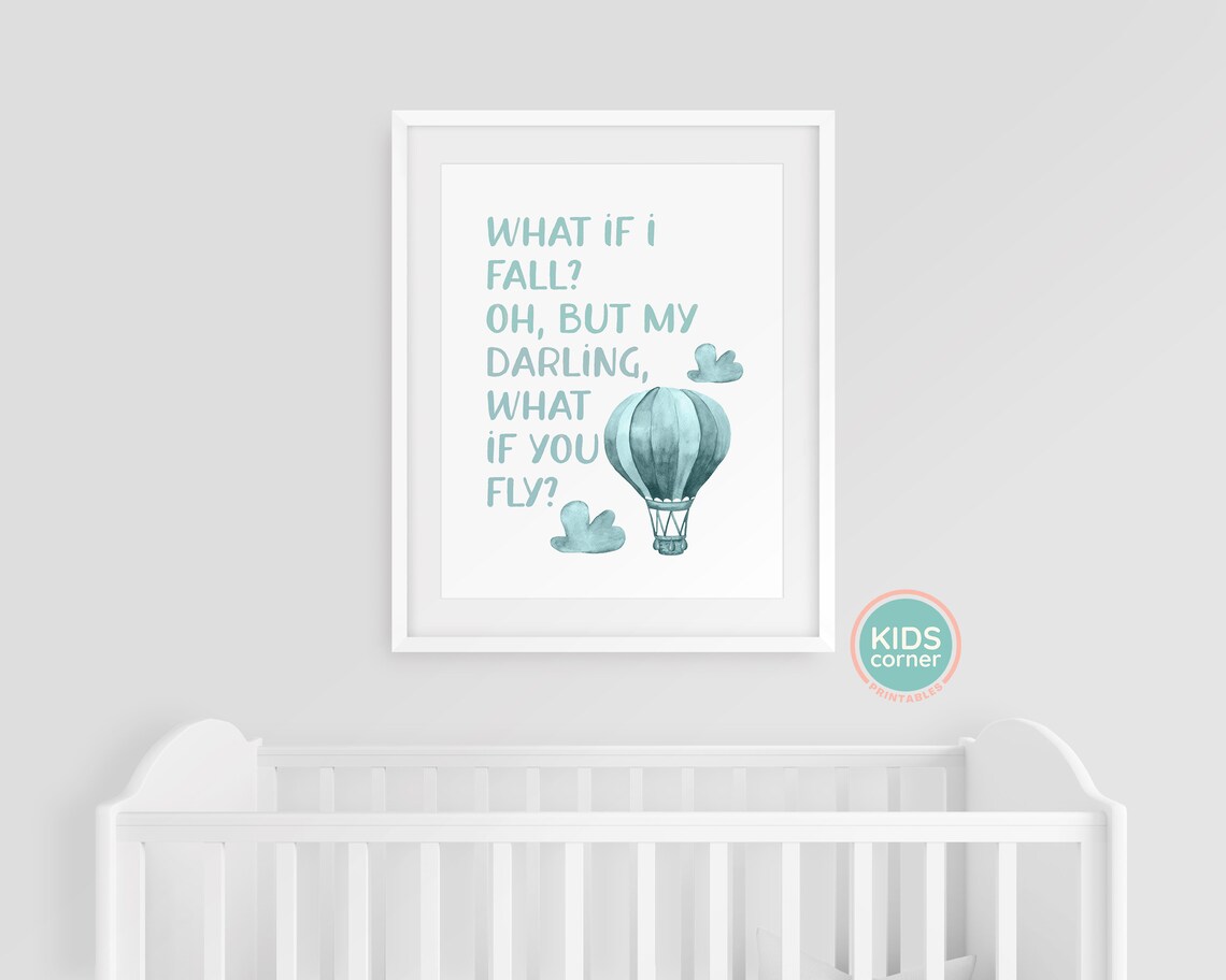 What If I Fall, What If You Fly Quote Art Print - Image 3