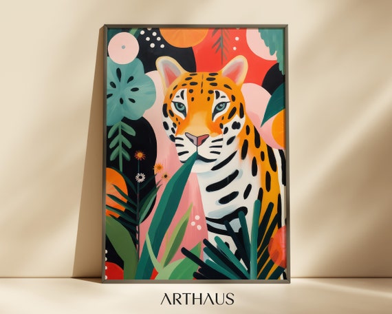 Maximalist Wall Art Cheetah Wall Art Abstract Wall Art Wall Art Colourful Wall Art Tiger Wall Art