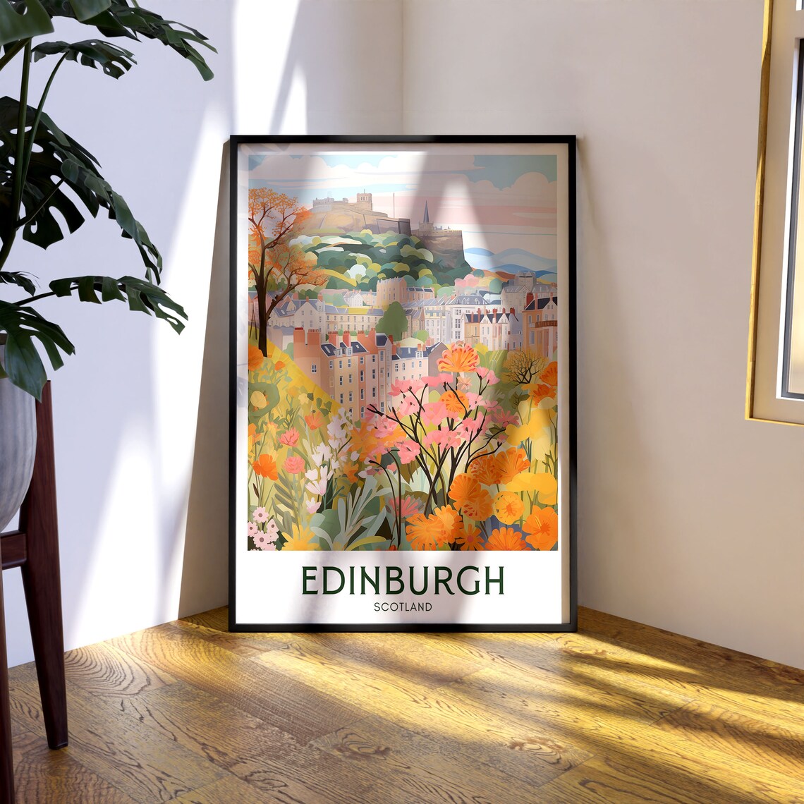 Edinburgh Castle, Scotland Travel Poster Art - Image 3