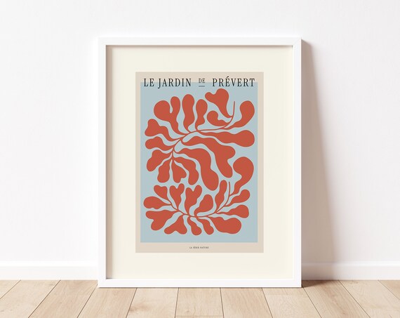 Le Jardin De Prevert Orange Botanical Abstract Nature Wall Art