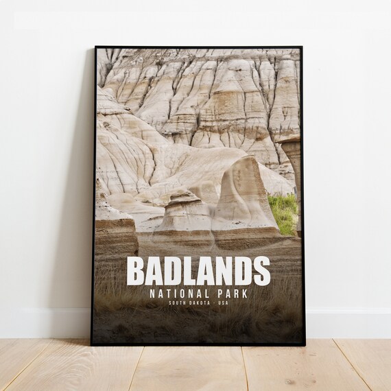 Badlands National Park South Dakota Travel Photography Poster