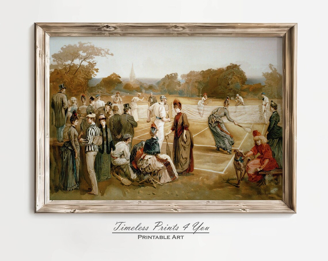 Tennis In 1886 Vintage Sport Art Print