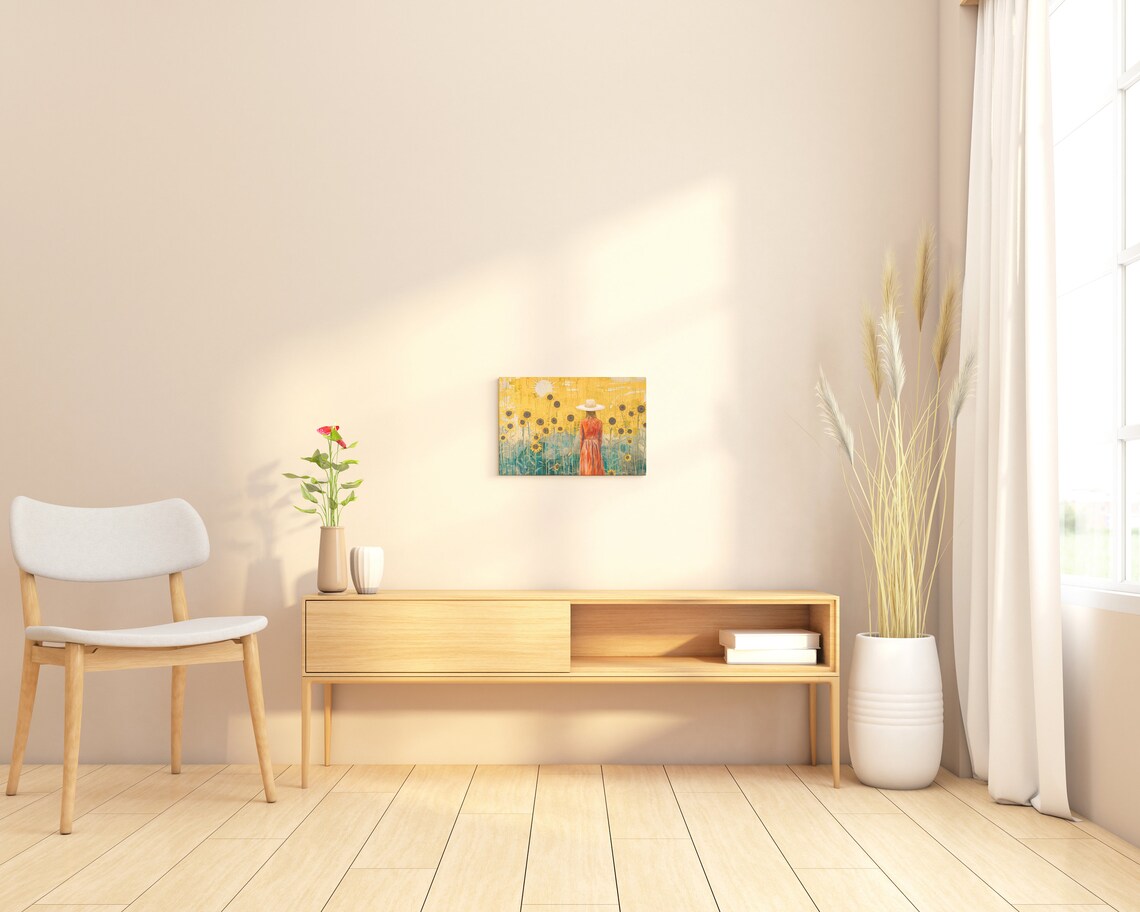 Sunflower Field Rustic Southwestern Art Print - Image 5
