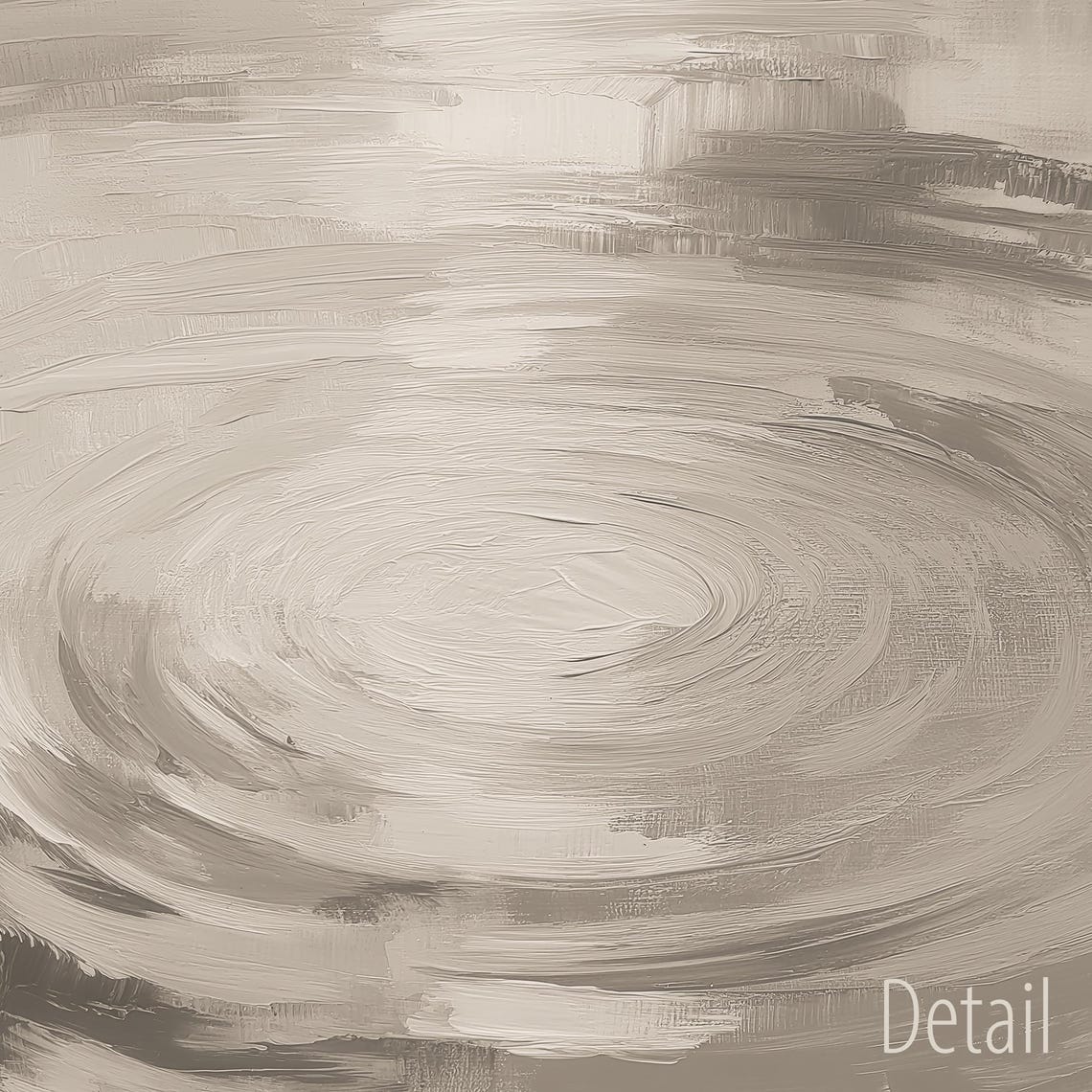 Minimalist Grey Water Ripples Abstract Calm Monochrome Wall Art Poster - Image 4