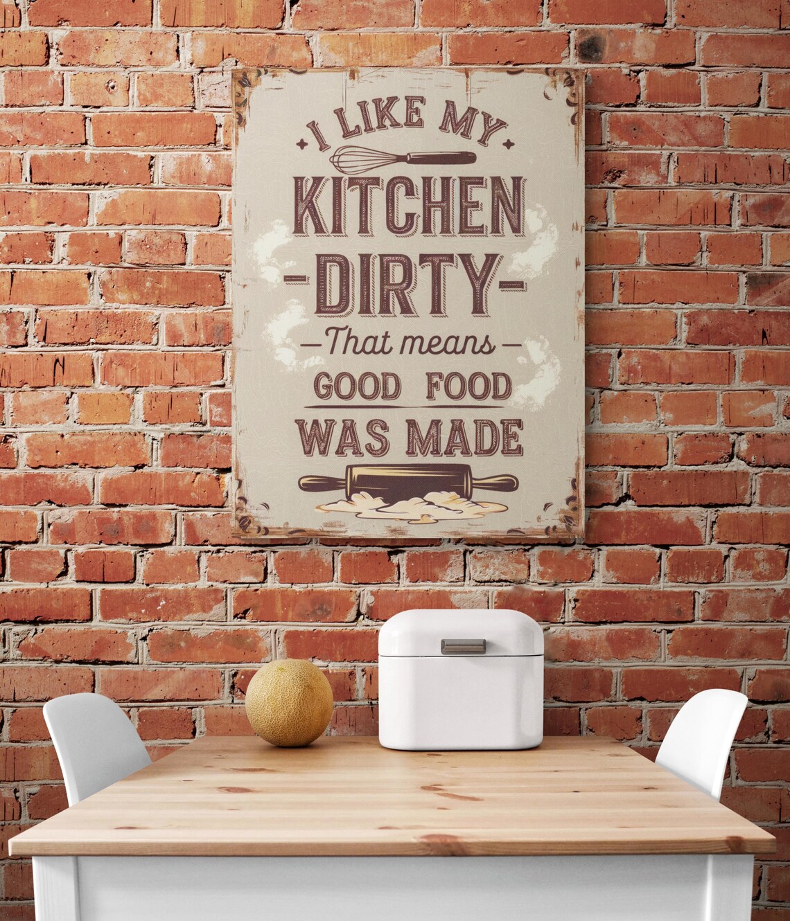 I Like My Kitchen Dirty Funny Vintage Kitchen Sign Foodie Wall Poster - Image 4