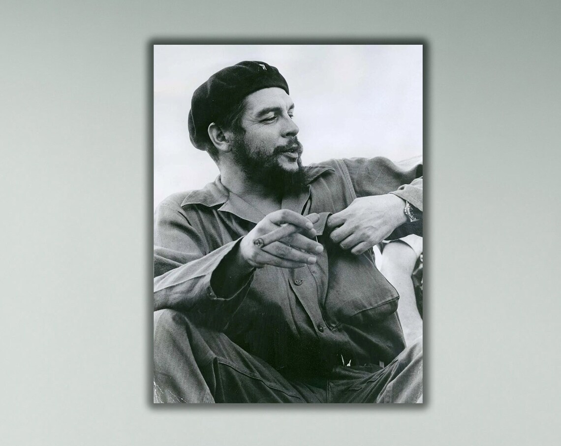 Che Guevara Black and White Portrait Poster