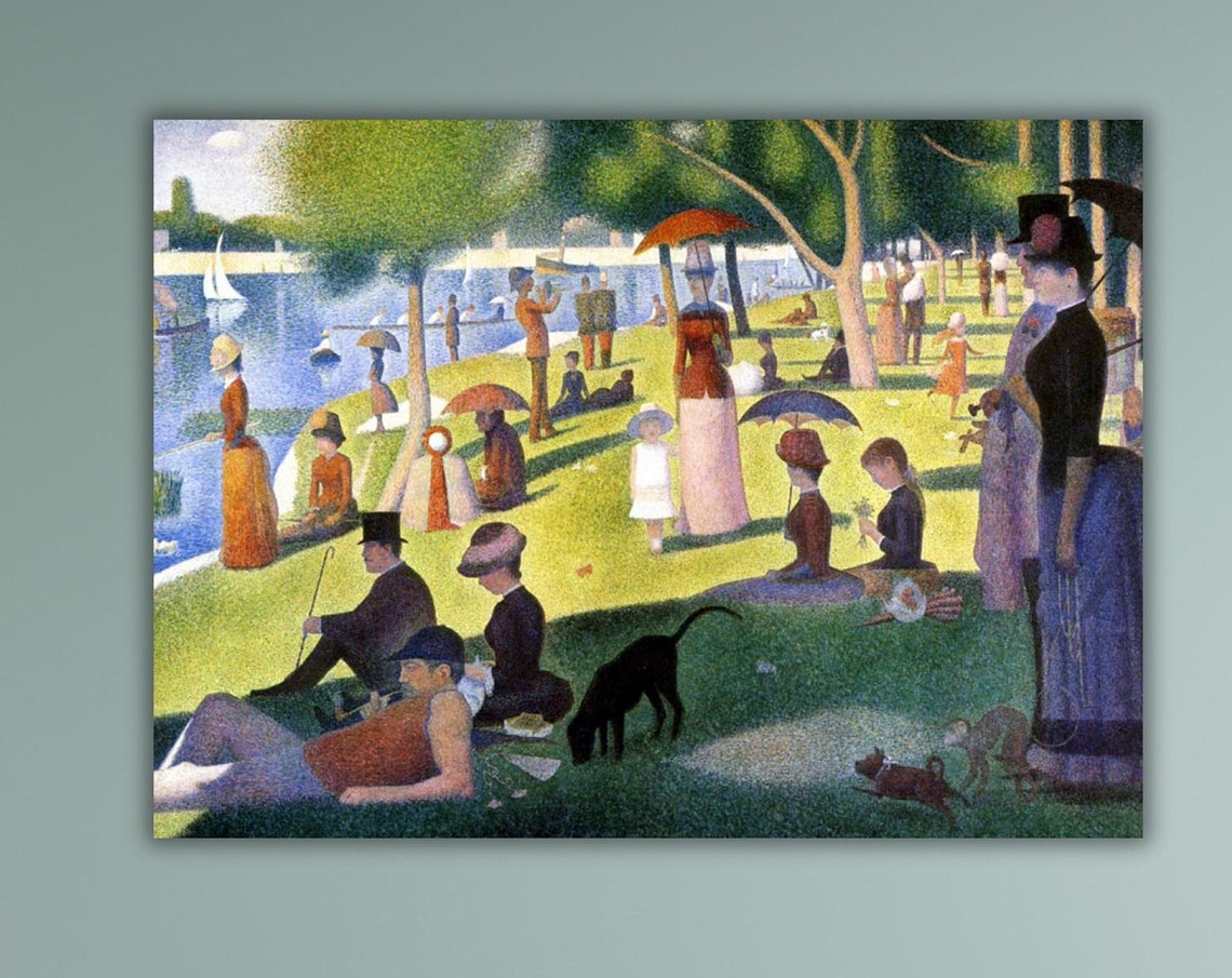 Seurat Sunday on La Grande Jatte Pointillist Park Scene Art Poster - Image 3