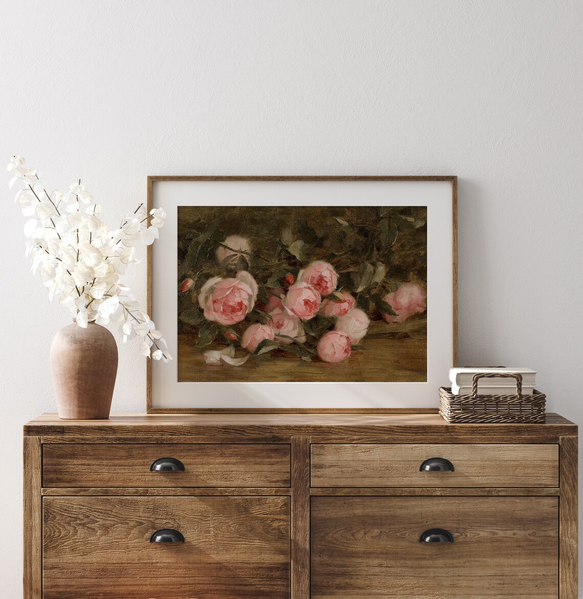 Tabletop Peonies, Vintage Spring Floral Art Print - Image 3