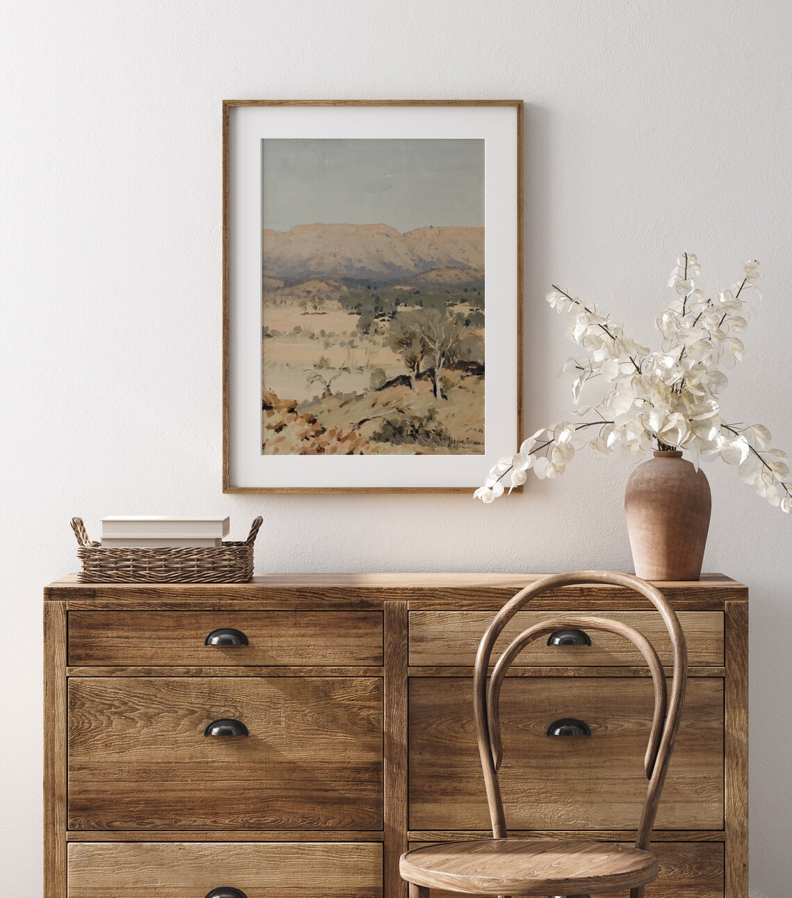 Arizona Western Desert Vintage Landscape Art Print - Image 3