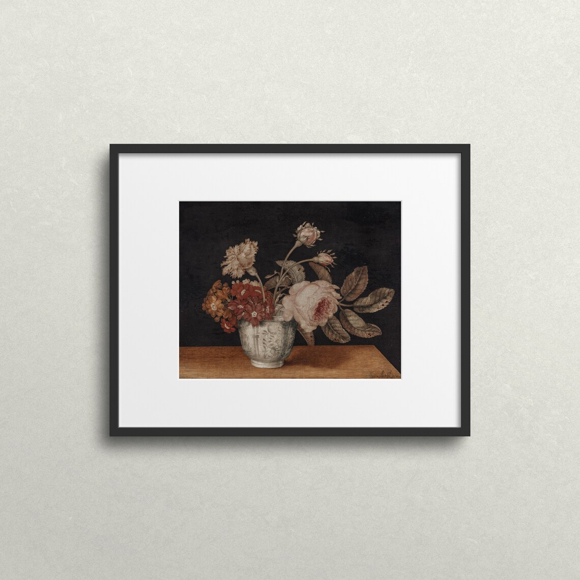 Tabletop Florals Still Life, Vintage Floral Art Print - Image 2