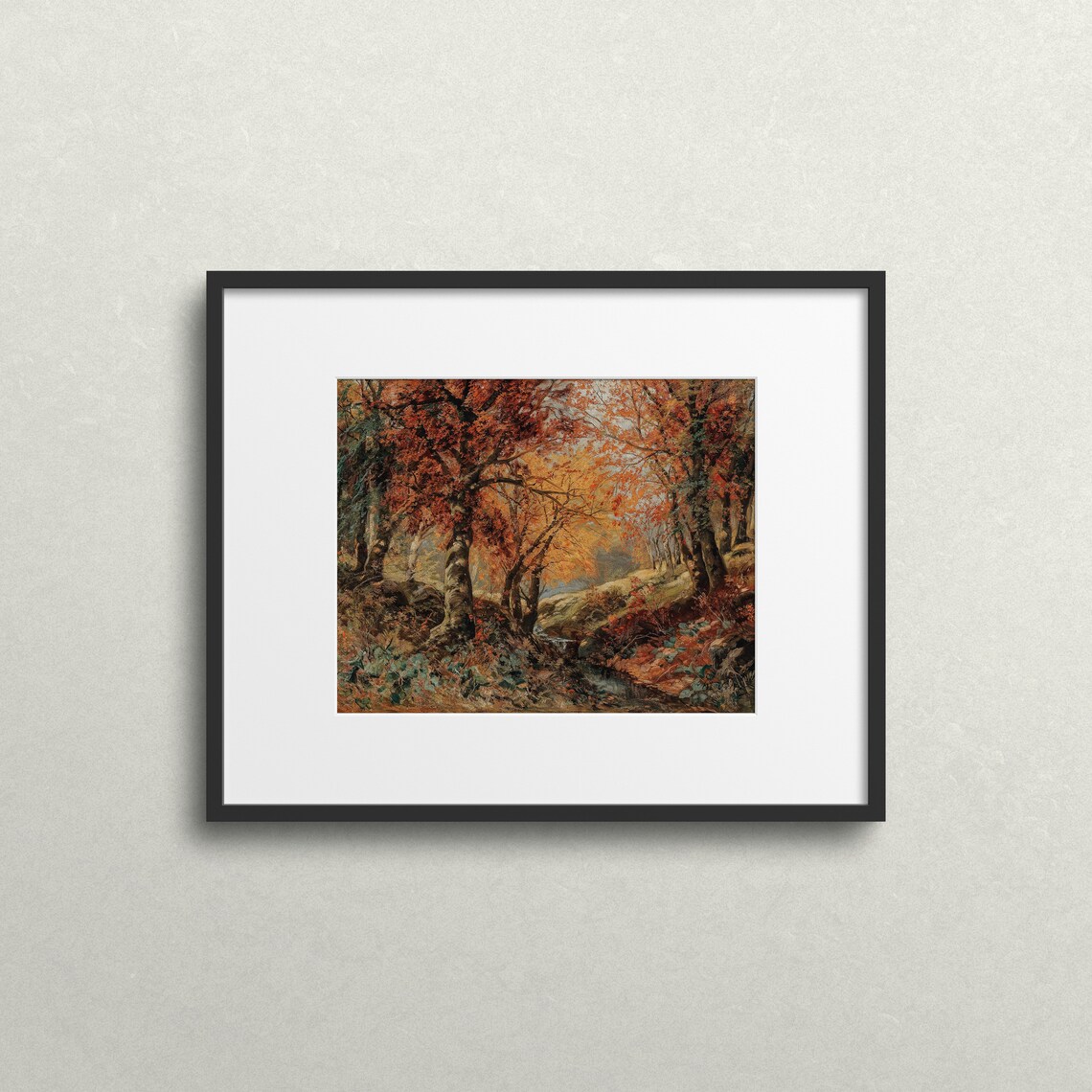 Autumn Forest Trees, Fall Painting Wall Art Print - Image 2