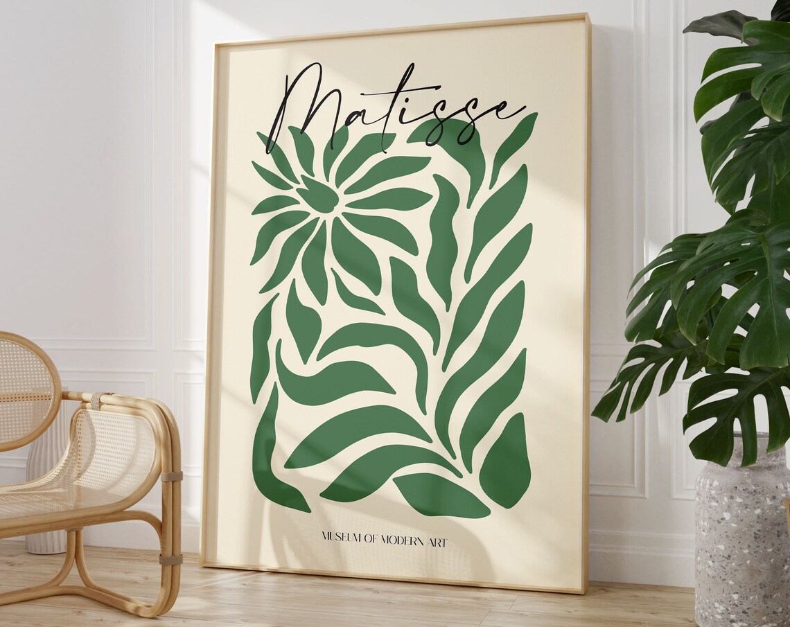 Henri Matisse Exhibition Poster, Boho Wall Art