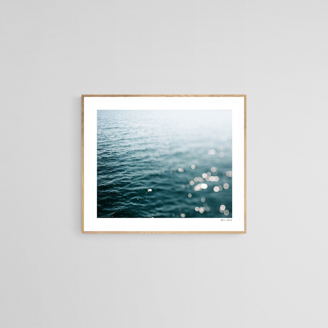 Ocean Abstract Print, Beach Nautical Decor