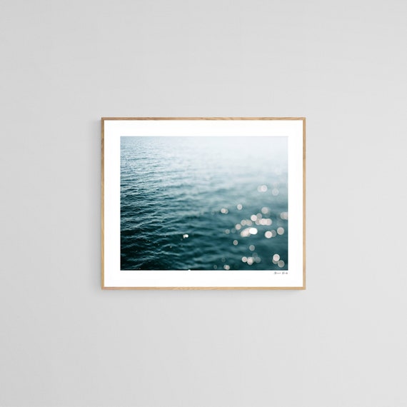 Ocean Abstract Print, Beach Nautical Decor