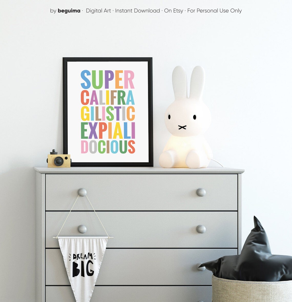 Supercalifragilisticexpialidocious Mary Poppins Nursery Poster - Image 2