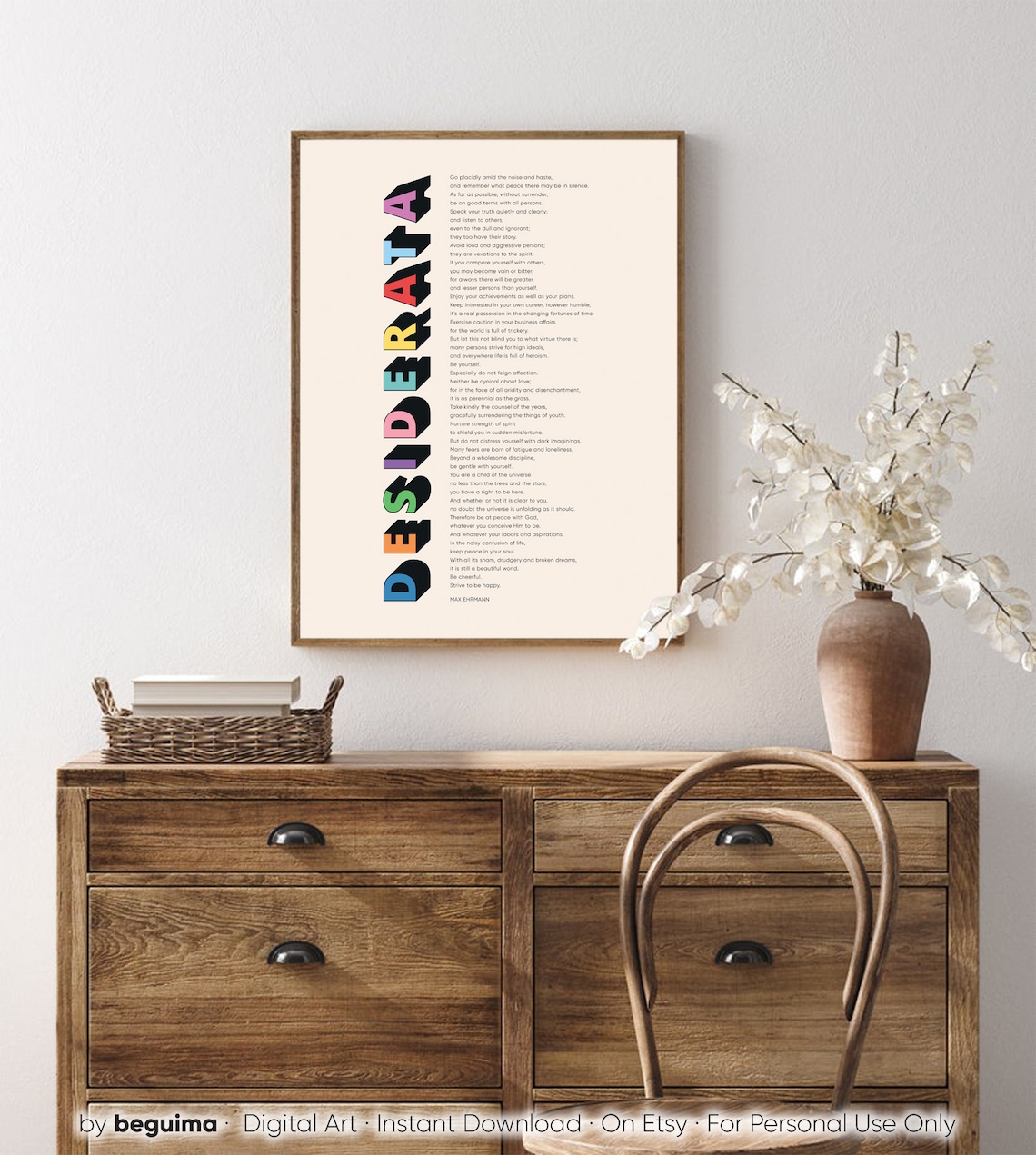 Desiderata Quote Art Print, Max Ehrmann Poem - Image 4