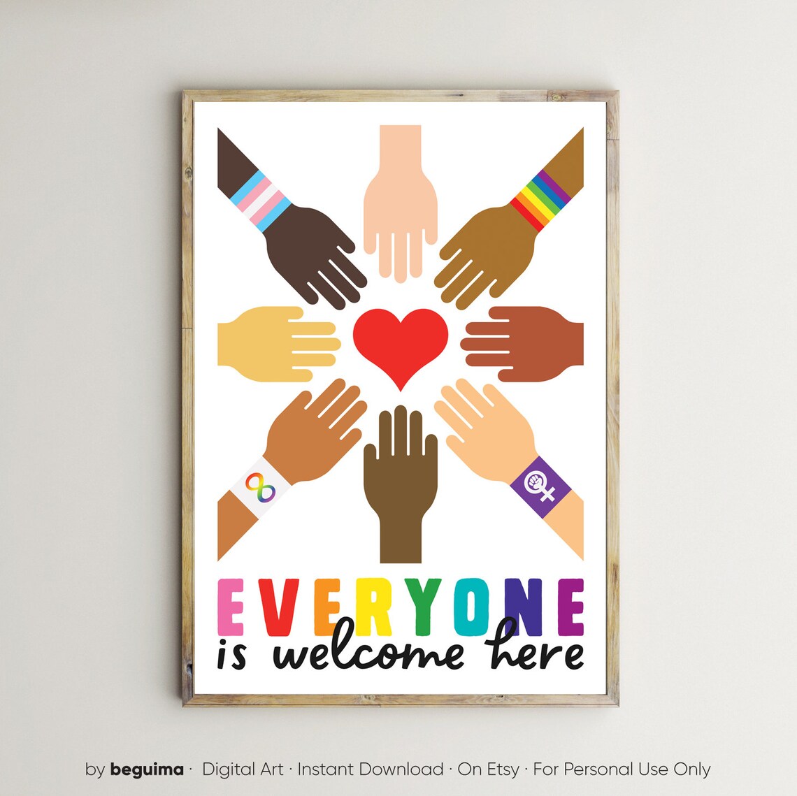 Equality Prints Diversity Classroom Decor Art Print