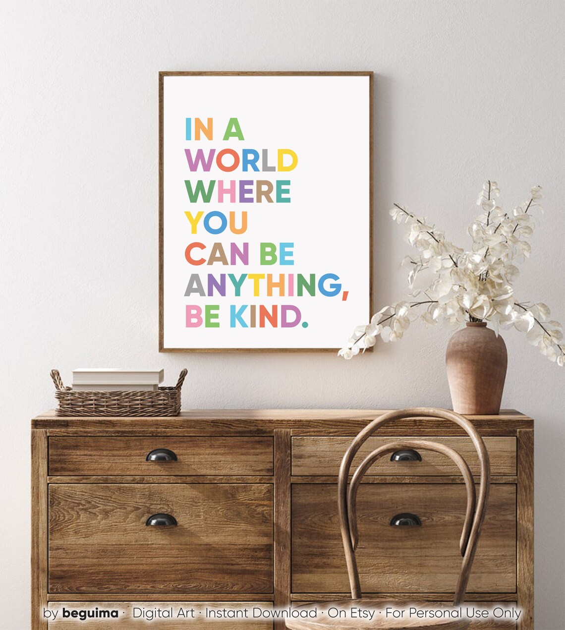 Be Kind Quote For Kids Classroom Decor Poster - Image 3