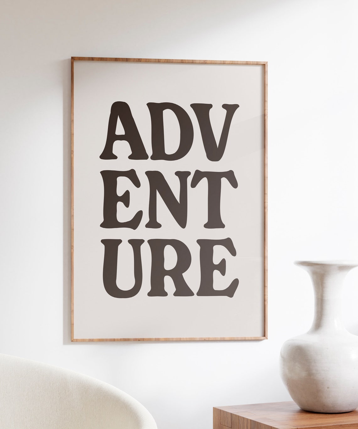 Adventure Retro Stacked Typography Minimalist Wall Decor Art Print - Image 4