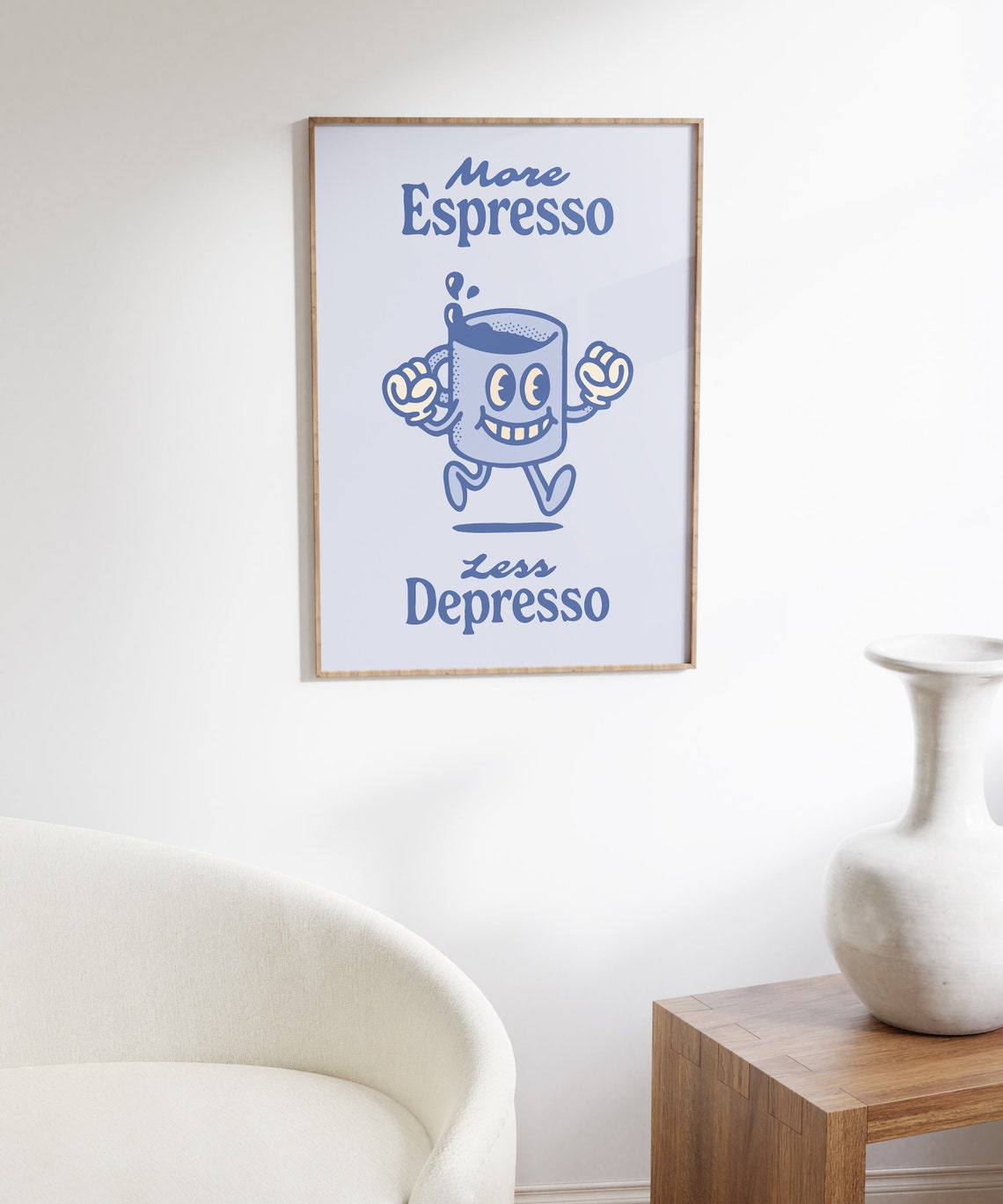 Retro Espresso Coffee Art Quirky Printable Coffee Wall Decor Vintage Caffeine Lover Poster Funny Coffee Quote Retro Kitchen Wall Print - Image 4