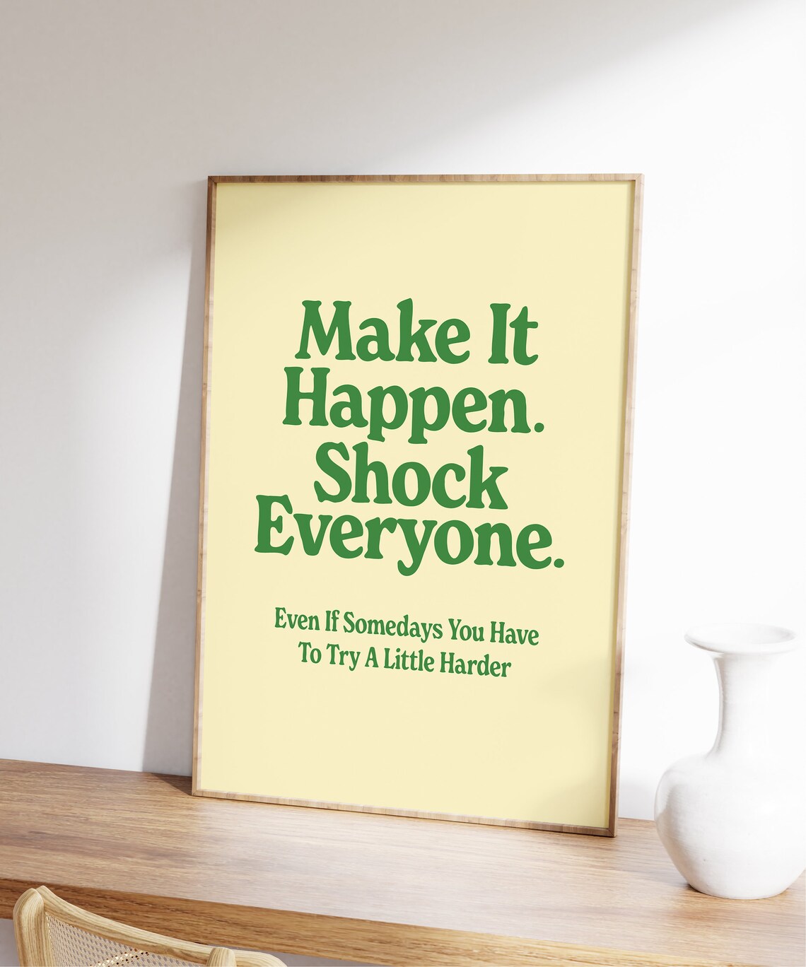 Make It Happen Quote Retro Motivational Poster - Image 7