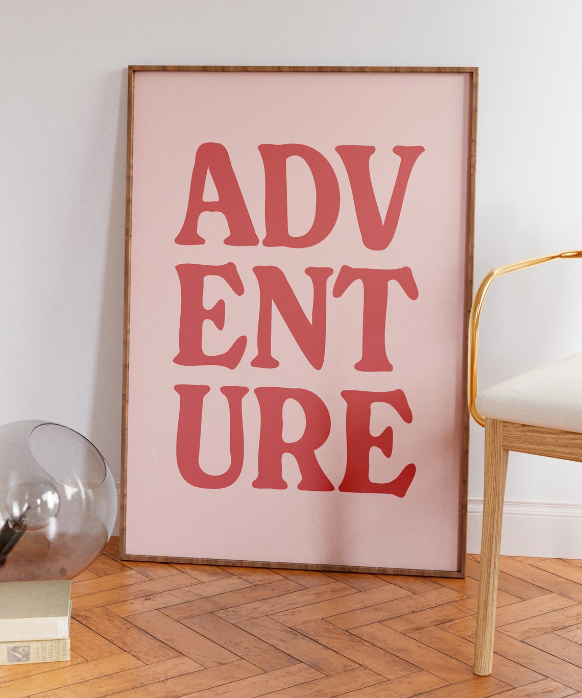 Adventure Stacked Pink Bold Typography Retro Wanderlust Quote Poster - Image 5